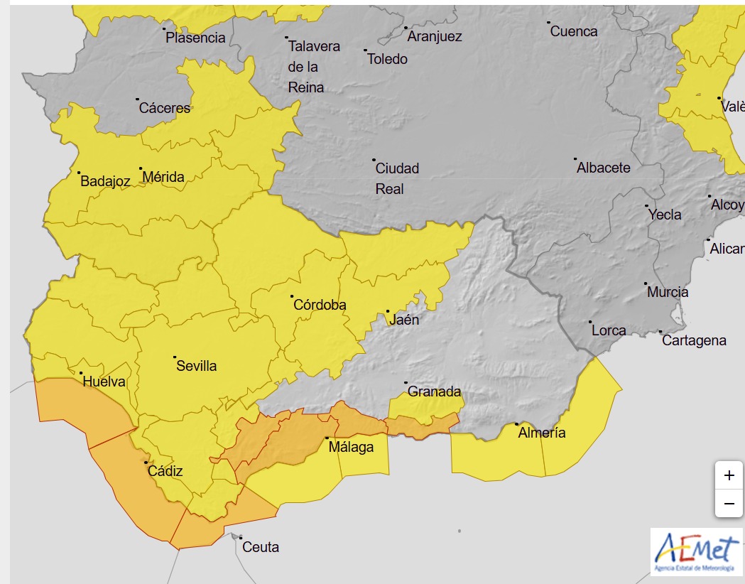 La costa de Granada pasa a Alerta Naranja